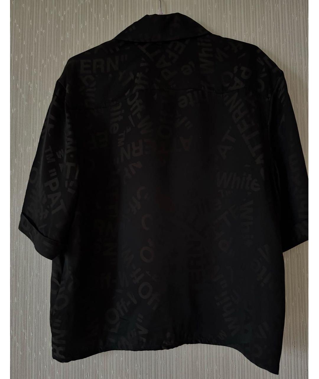 OFF-WHITE Черная ацетатная рубашка, фото 2