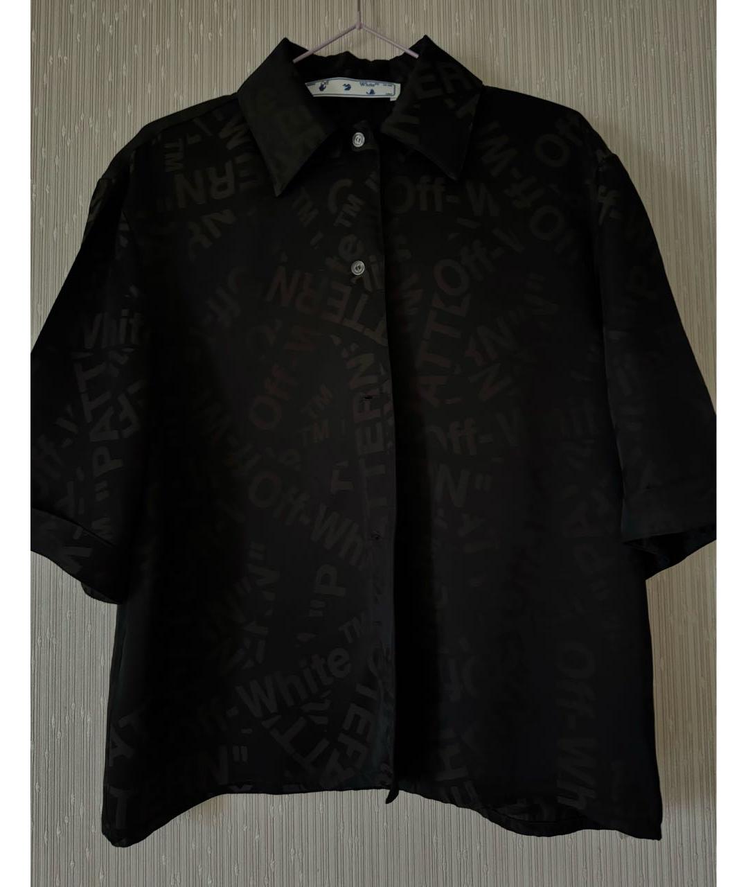 OFF-WHITE Черная ацетатная рубашка, фото 9
