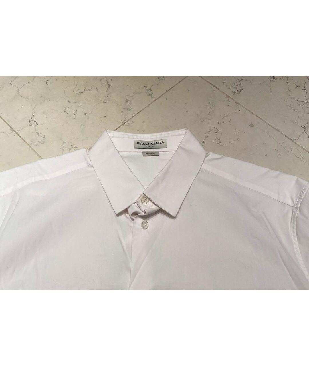 BALENCIAGA Белая хлопковая классическая рубашка, фото 3