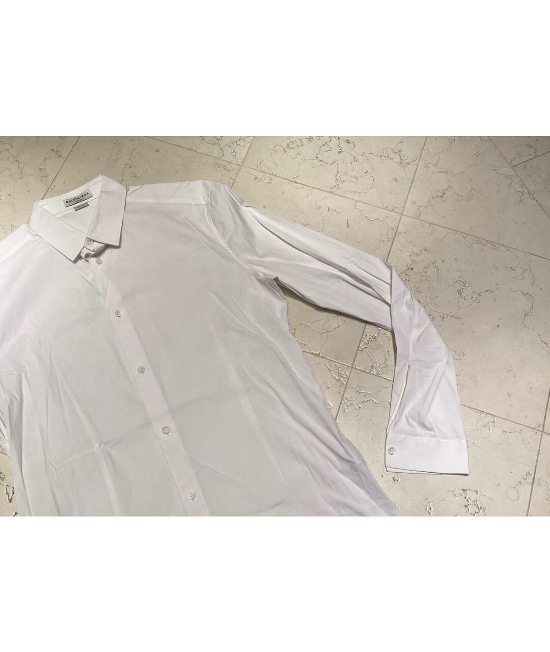 BALENCIAGA Белая хлопковая классическая рубашка, фото 4