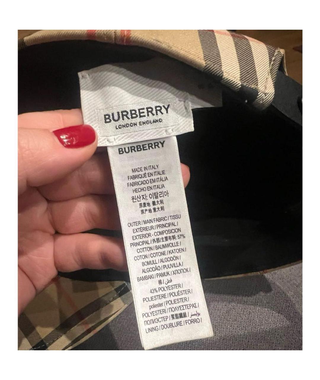 BURBERRY Мульти кепка, фото 5