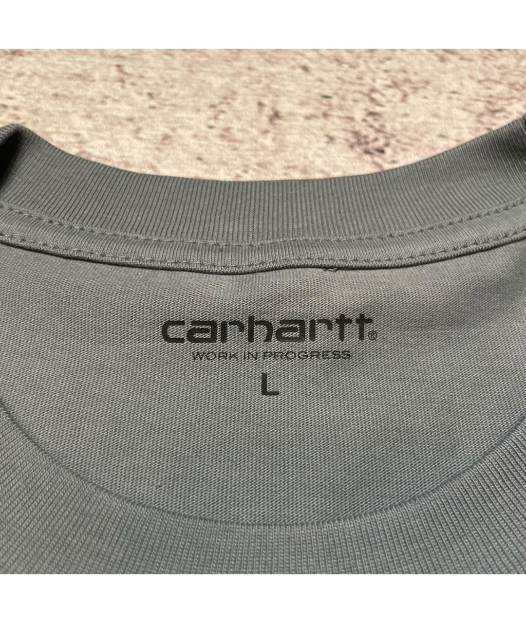 CARHARTT WIP Серая хлопковая футболка, фото 5