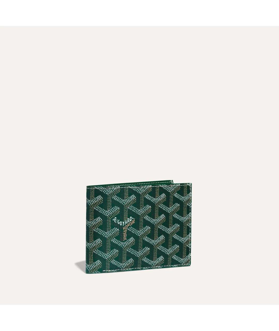 GOYARD Зеленый кожаный кошелек, фото 9