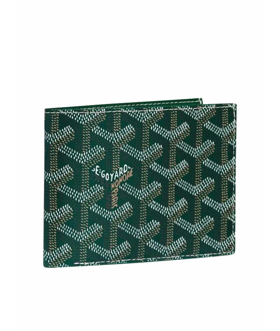 GOYARD Зеленый кожаный кошелек, фото 1