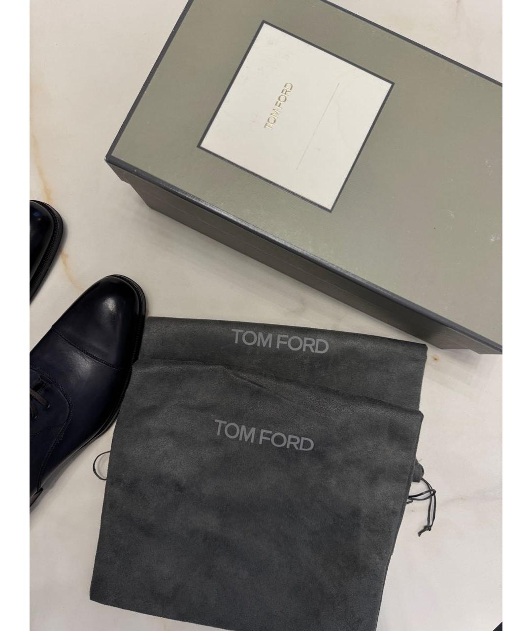 TOM FORD Серые кожаные туфли, фото 8