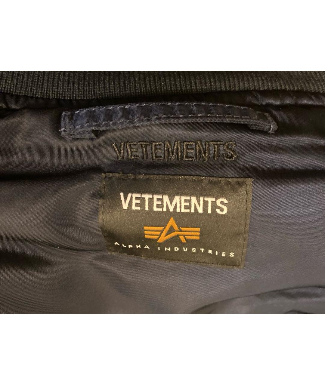 VETEMENTS Черная полиэстеровая куртка, фото 3