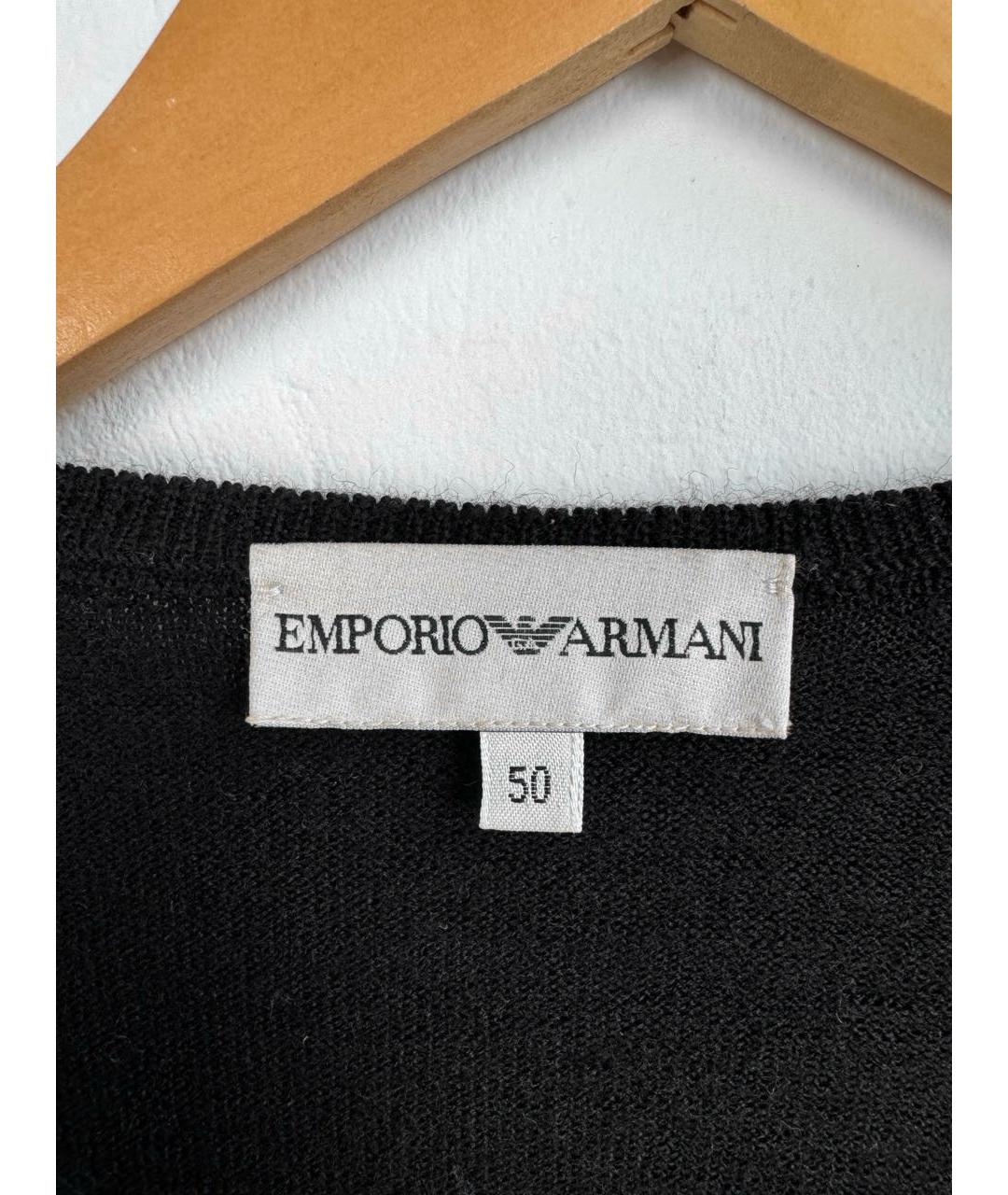 EMPORIO ARMANI Черный шерстяной джемпер / свитер, фото 6