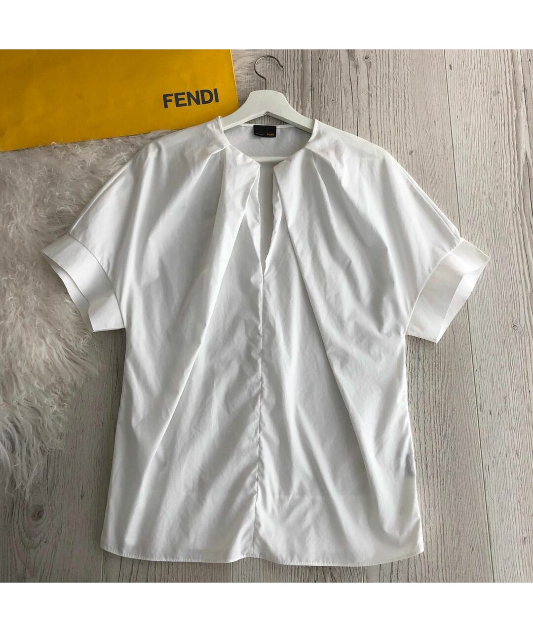 FENDI Белая хлопковая рубашка, фото 9