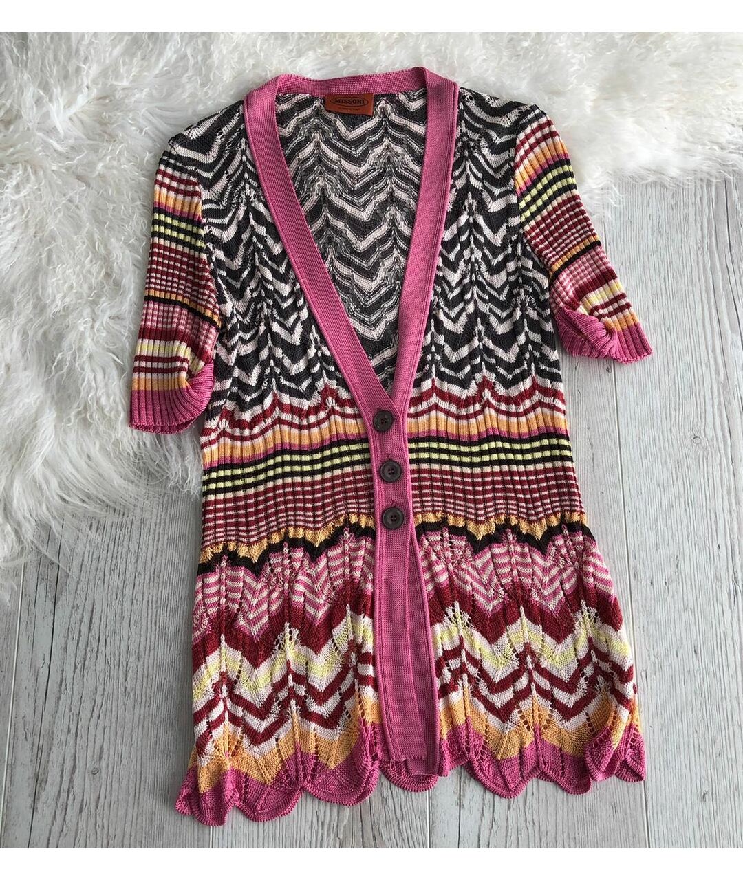 MISSONI Розовый вискозный кардиган, фото 9