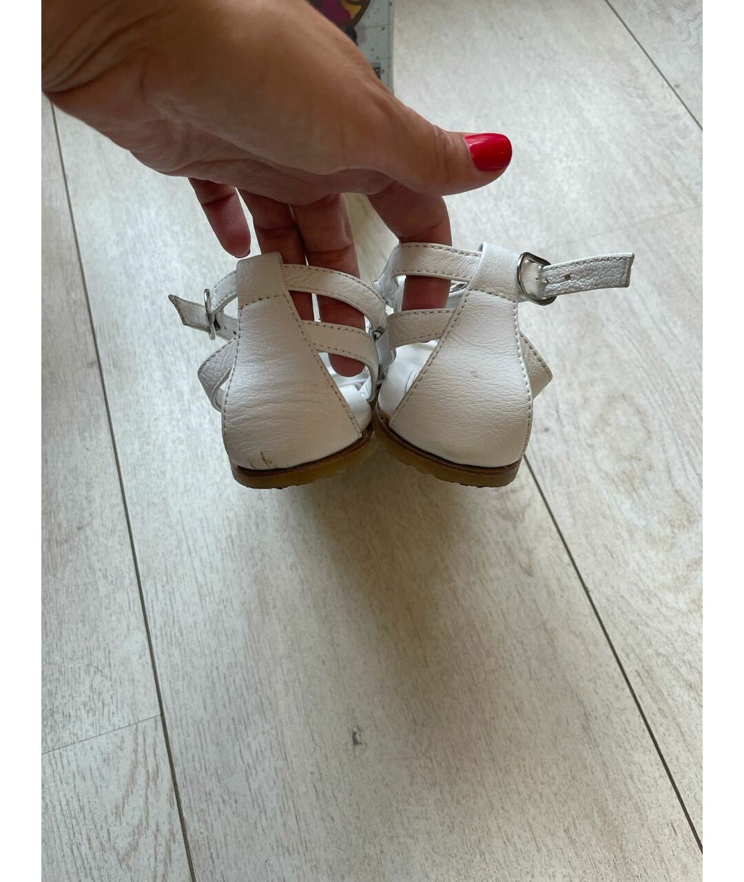SIMONETTA Белые кожаные сандалии и шлепанцы, фото 4