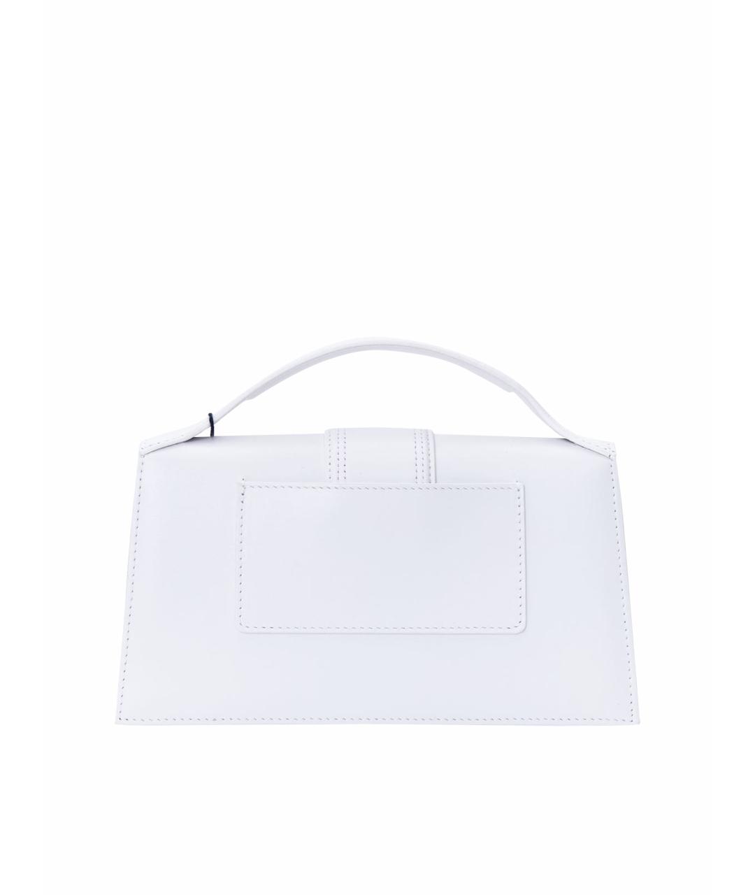 JACQUEMUS Белая кожаная сумка через плечо, фото 3