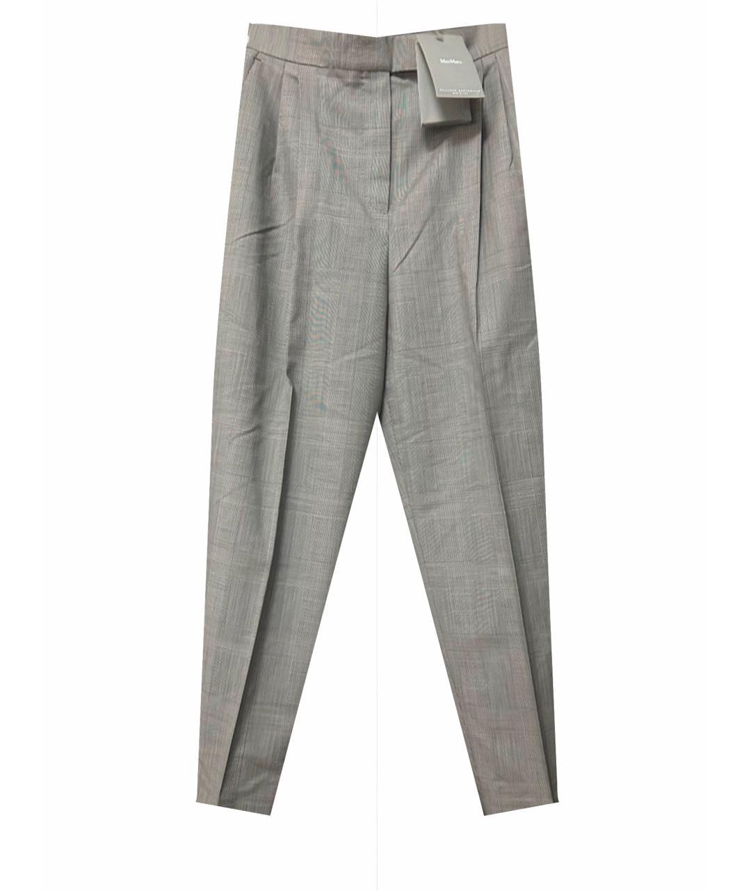 MAX MARA Серые прямые брюки, фото 1