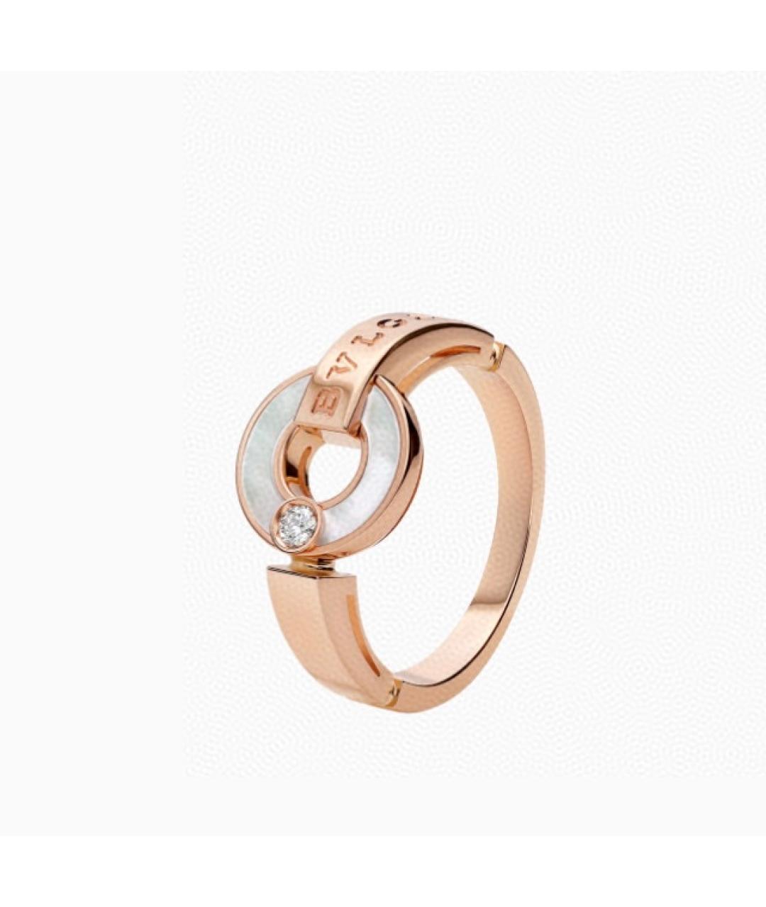 BVLGARI Белое кольцо из розового золота, фото 5