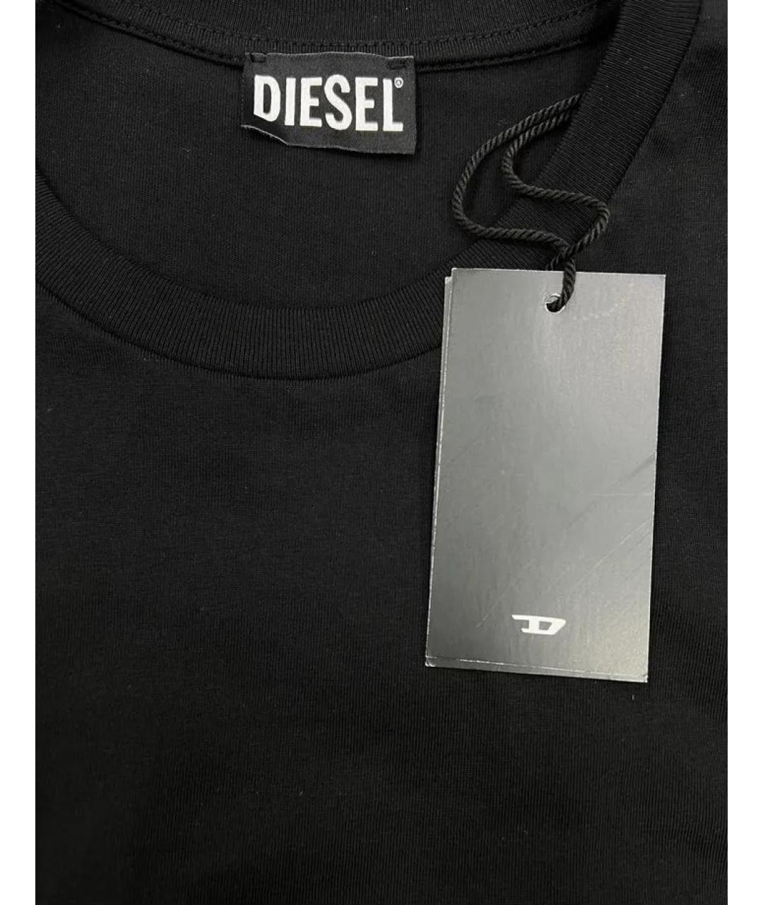 DIESEL Черная хлопковая футболка, фото 3