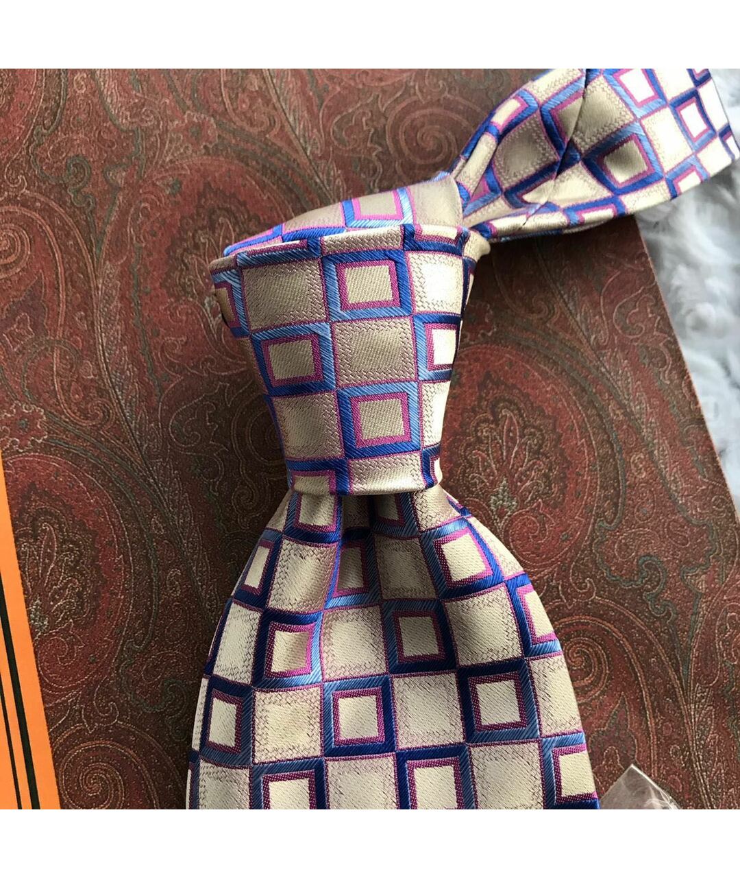 ETRO Фиолетовый шелковый галстук, фото 2