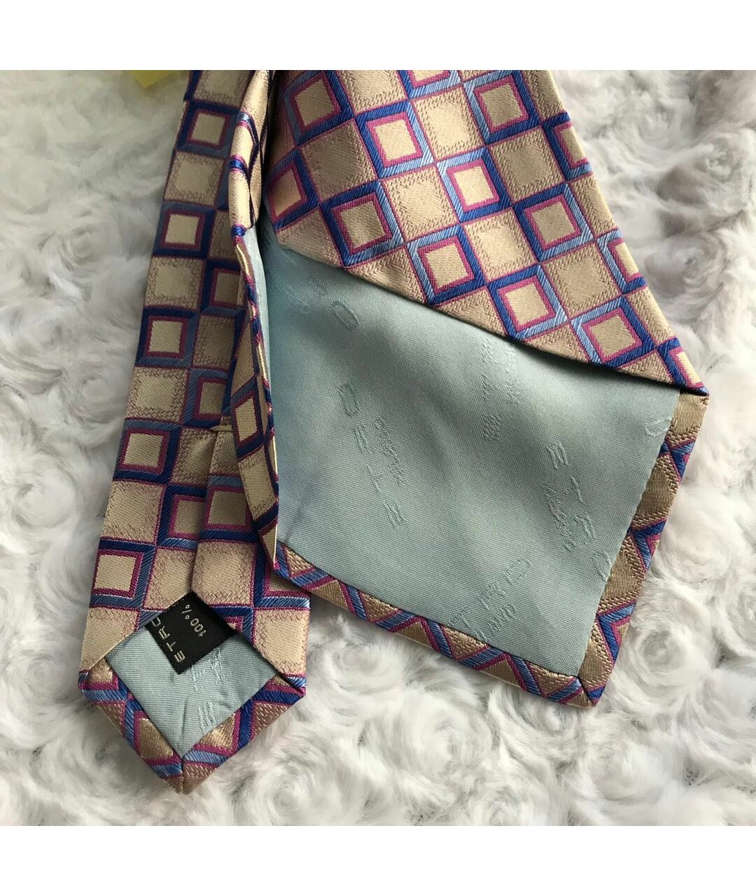 ETRO Фиолетовый шелковый галстук, фото 3