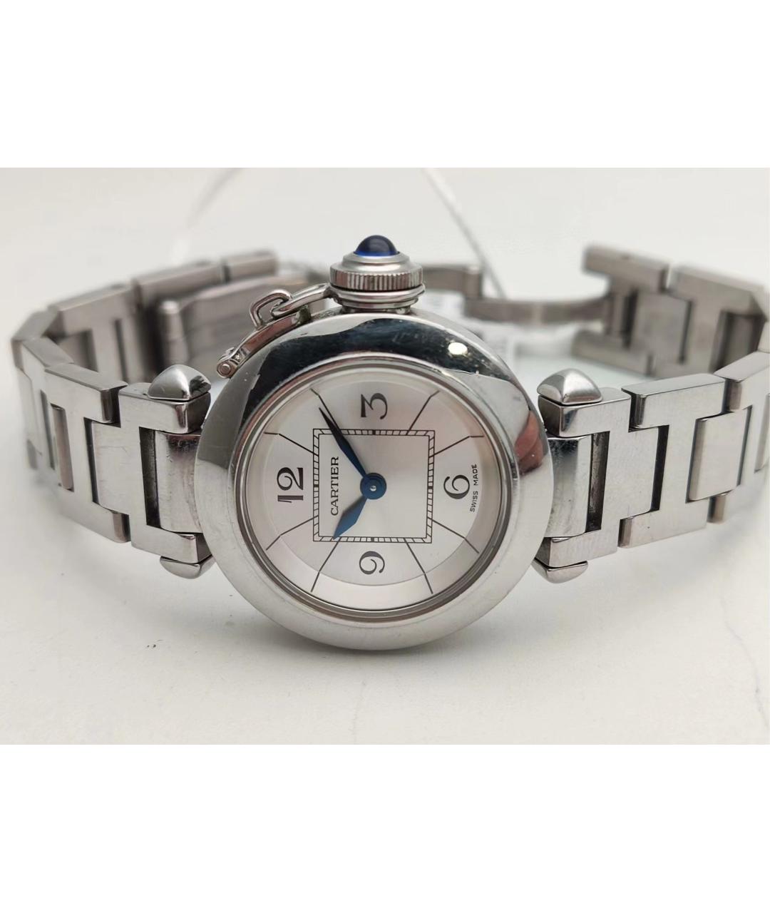 CARTIER Белые металлические часы, фото 3