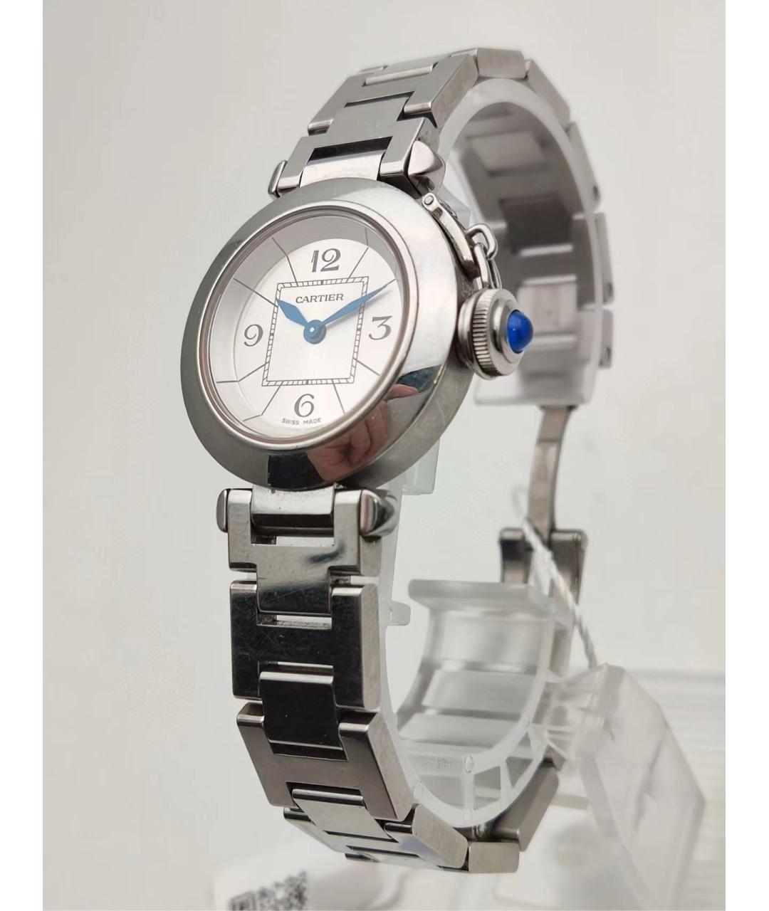 CARTIER Белые металлические часы, фото 5