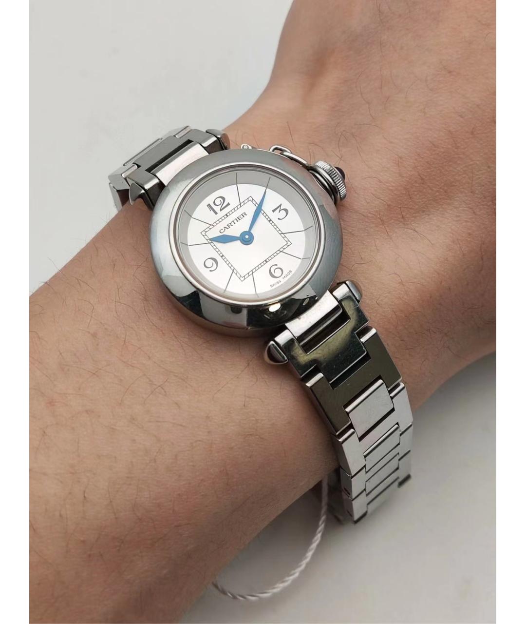 CARTIER Белые металлические часы, фото 2