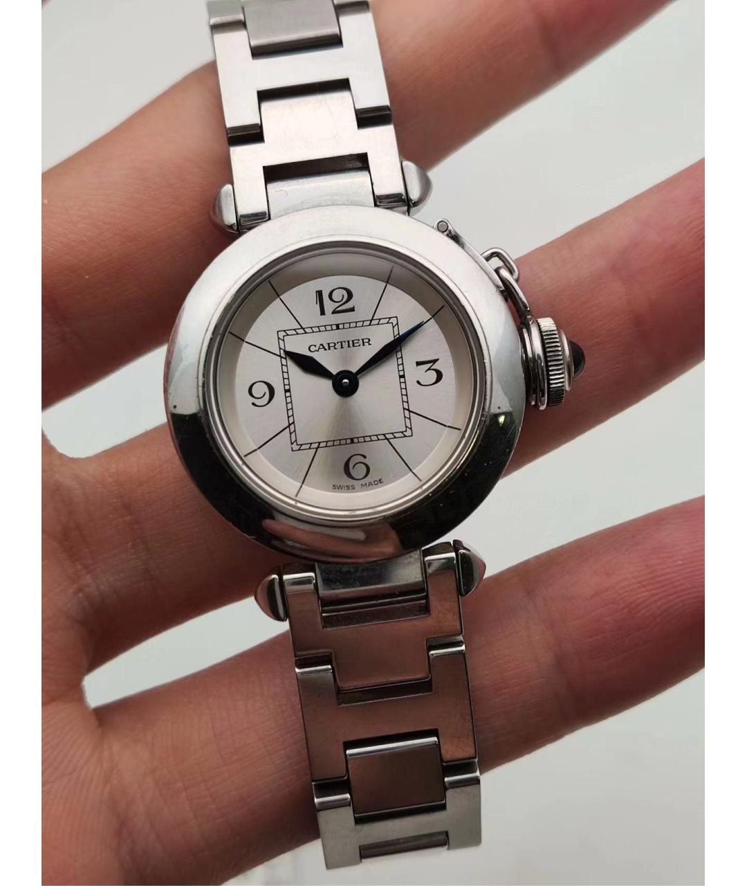 CARTIER Белые металлические часы, фото 4