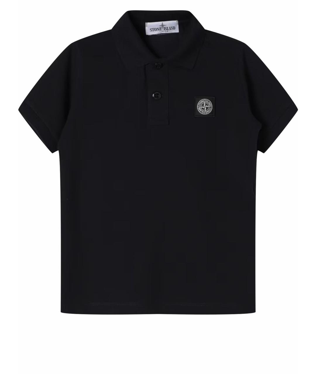 STONE ISLAND JUNIOR Темно-синяя хлопковая детская футболка, фото 1