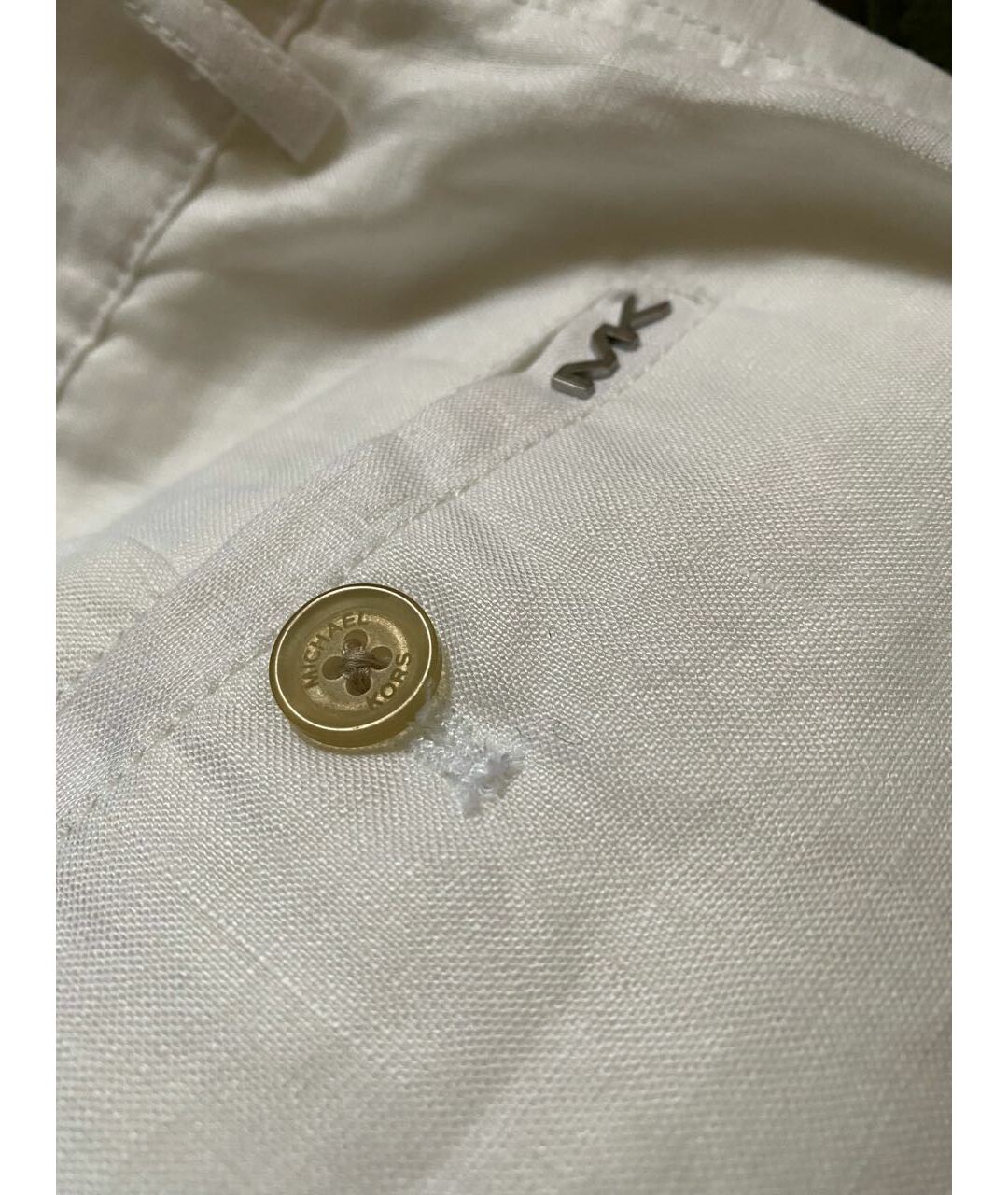 MICHAEL MICHAEL KORS Белые льняные шорты, фото 5