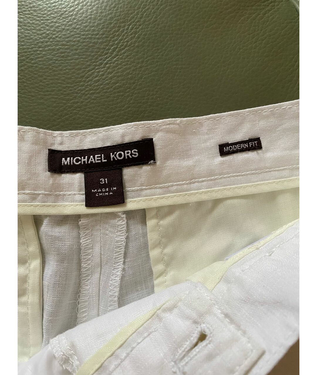 MICHAEL MICHAEL KORS Белые льняные шорты, фото 2