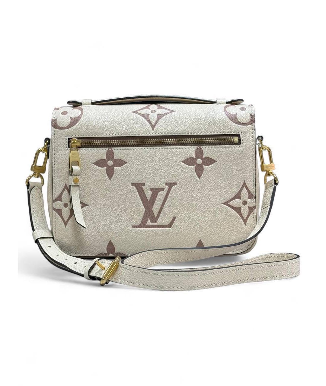 LOUIS VUITTON Белая кожаная сумка через плечо, фото 5