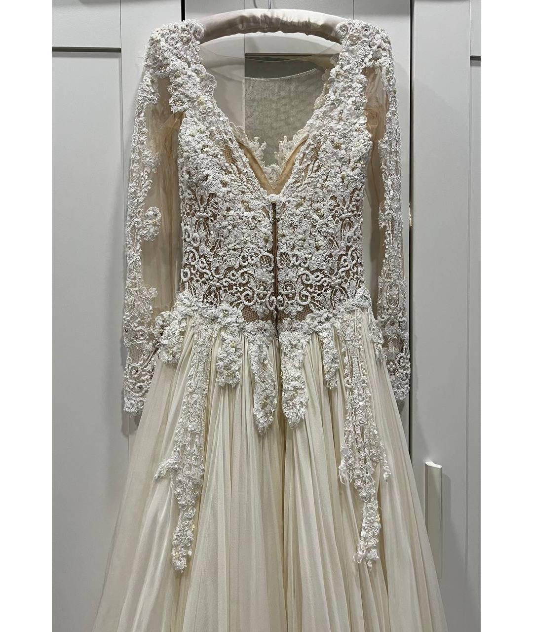 ZUHAIR MURAD Белое сетчатое свадебное платье, фото 5