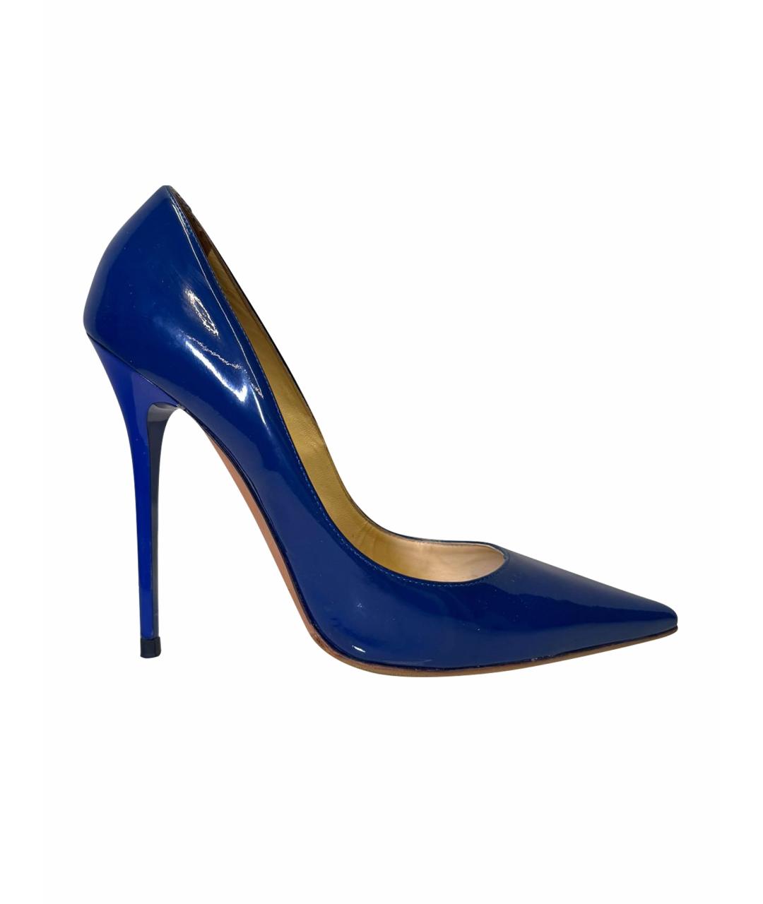 JIMMY CHOO Синие туфли из лакированной кожи, фото 1