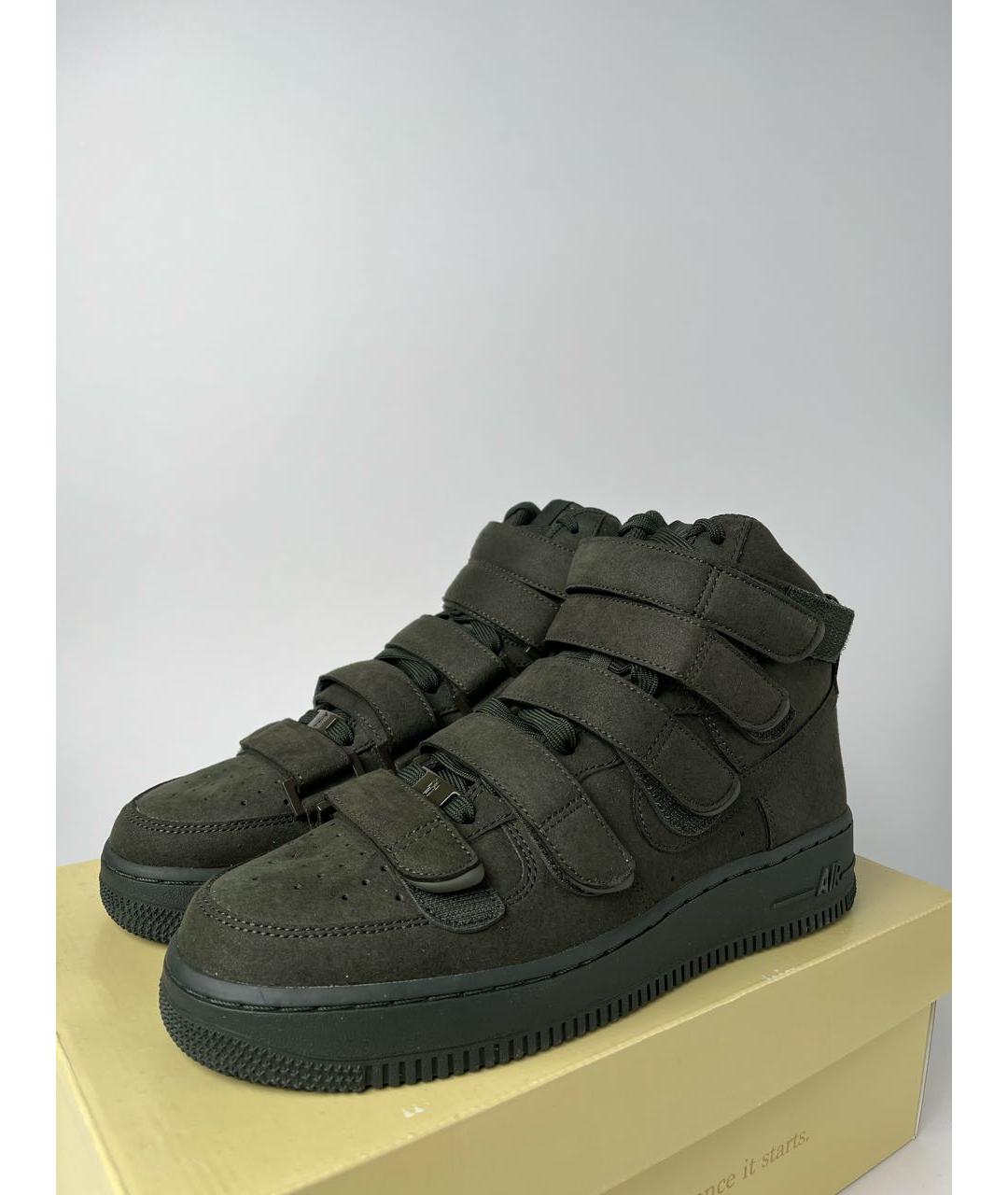 NIKE Хаки нубуковые высокие кроссовки / кеды, фото 2