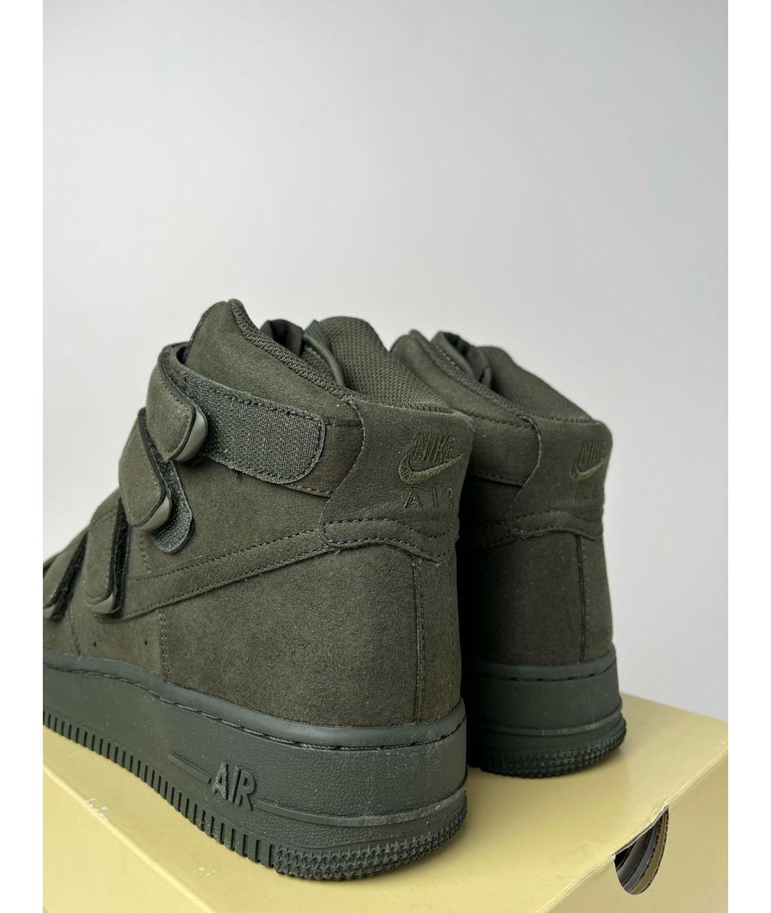 NIKE Хаки нубуковые высокие кроссовки / кеды, фото 4
