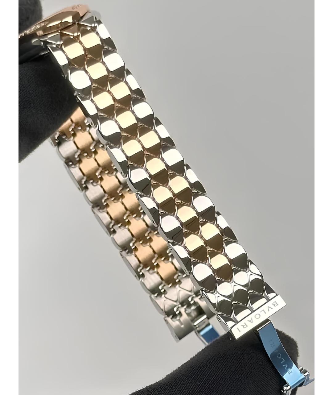 BVLGARI Белые часы из желтого золота, фото 5