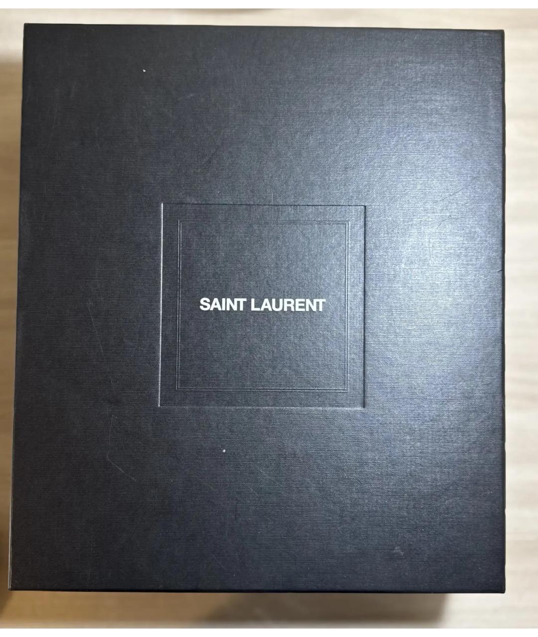 SAINT LAURENT Черные кожаные ботильоны, фото 7