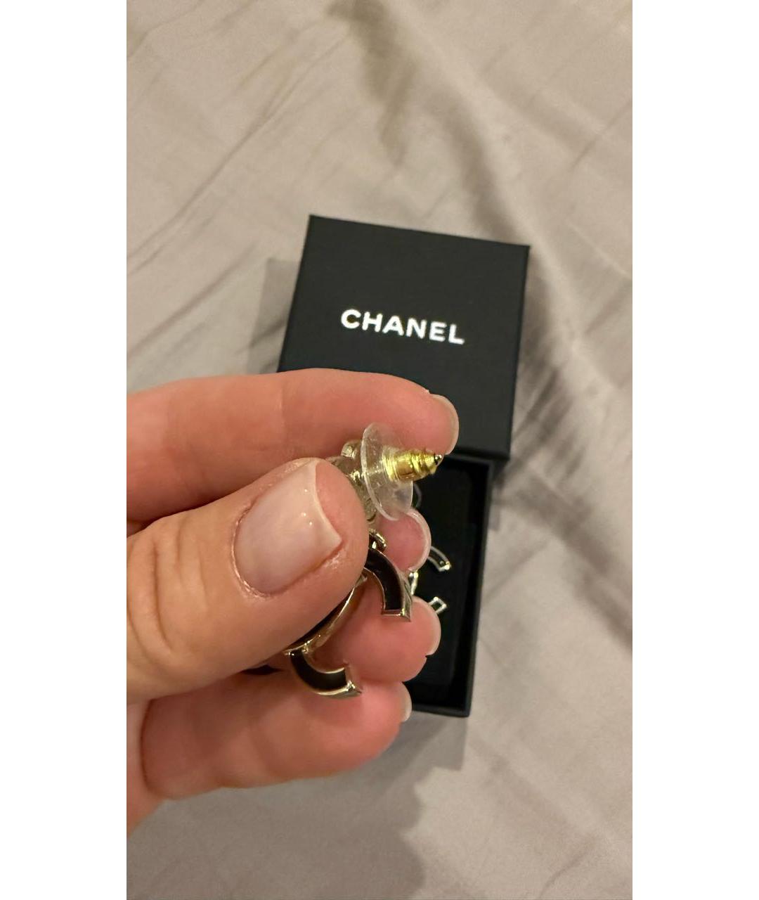 CHANEL Розовые пластиковые серьги, фото 2