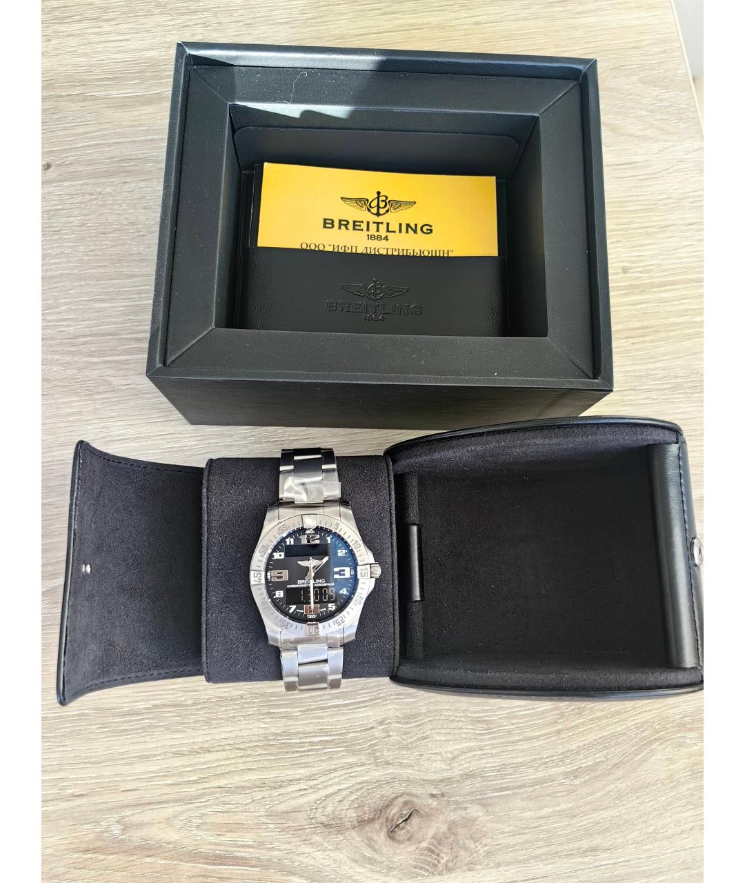 BREITLING Серебряные титановые часы, фото 9