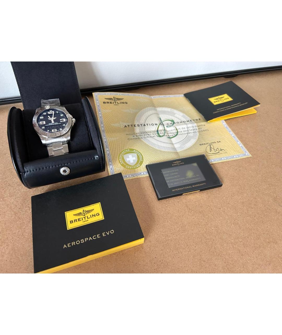 BREITLING Серебряные титановые часы, фото 4