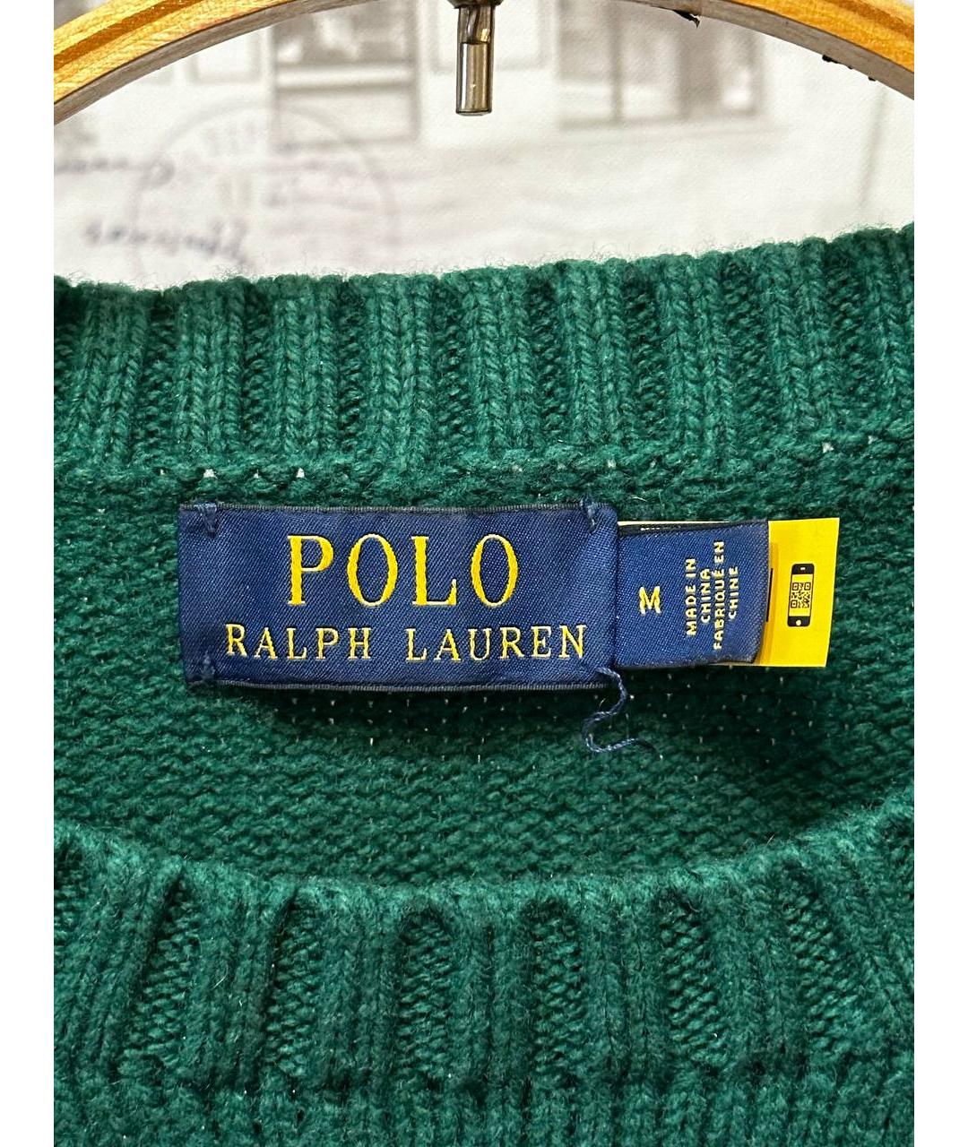 POLO RALPH LAUREN Зеленый шерстяной джемпер / свитер, фото 5