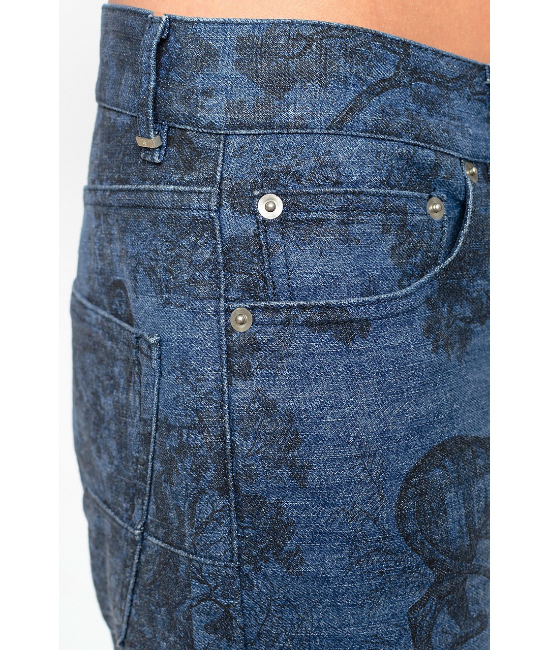 CHRISTIAN DIOR PRE-OWNED Темно-синие хлопко-эластановые прямые джинсы, фото 6