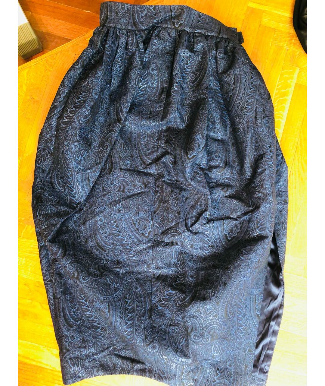 A LA RUSSE Темно-синяя шерстяная юбка макси, фото 3