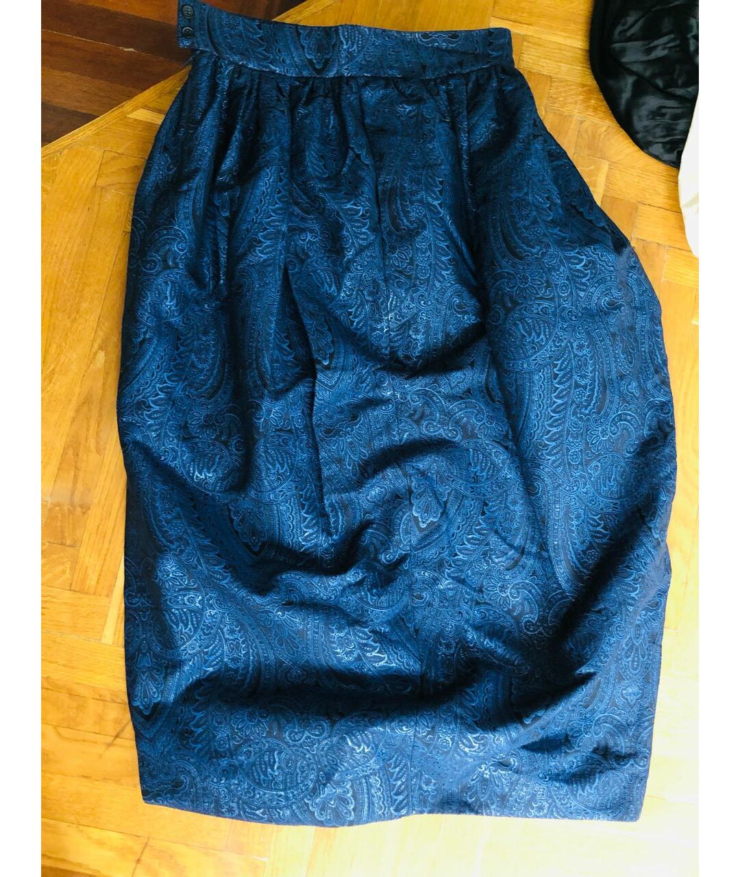 A LA RUSSE Темно-синяя шерстяная юбка макси, фото 6