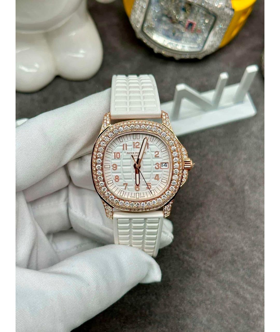 PATEK PHILIPPE Белые часы из розового золота, фото 3