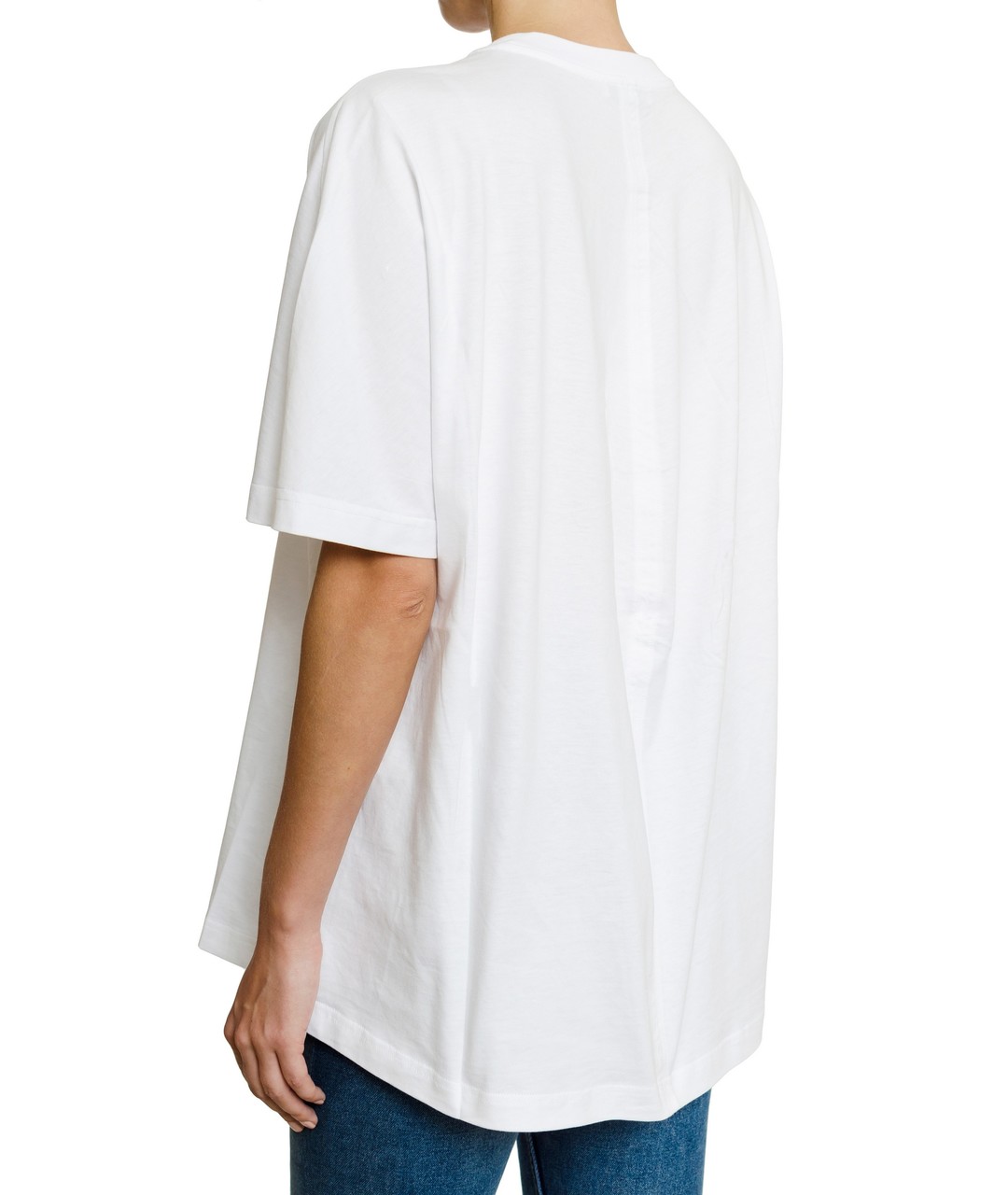 BALENCIAGA Белая хлопко-эластановая футболка, фото 3