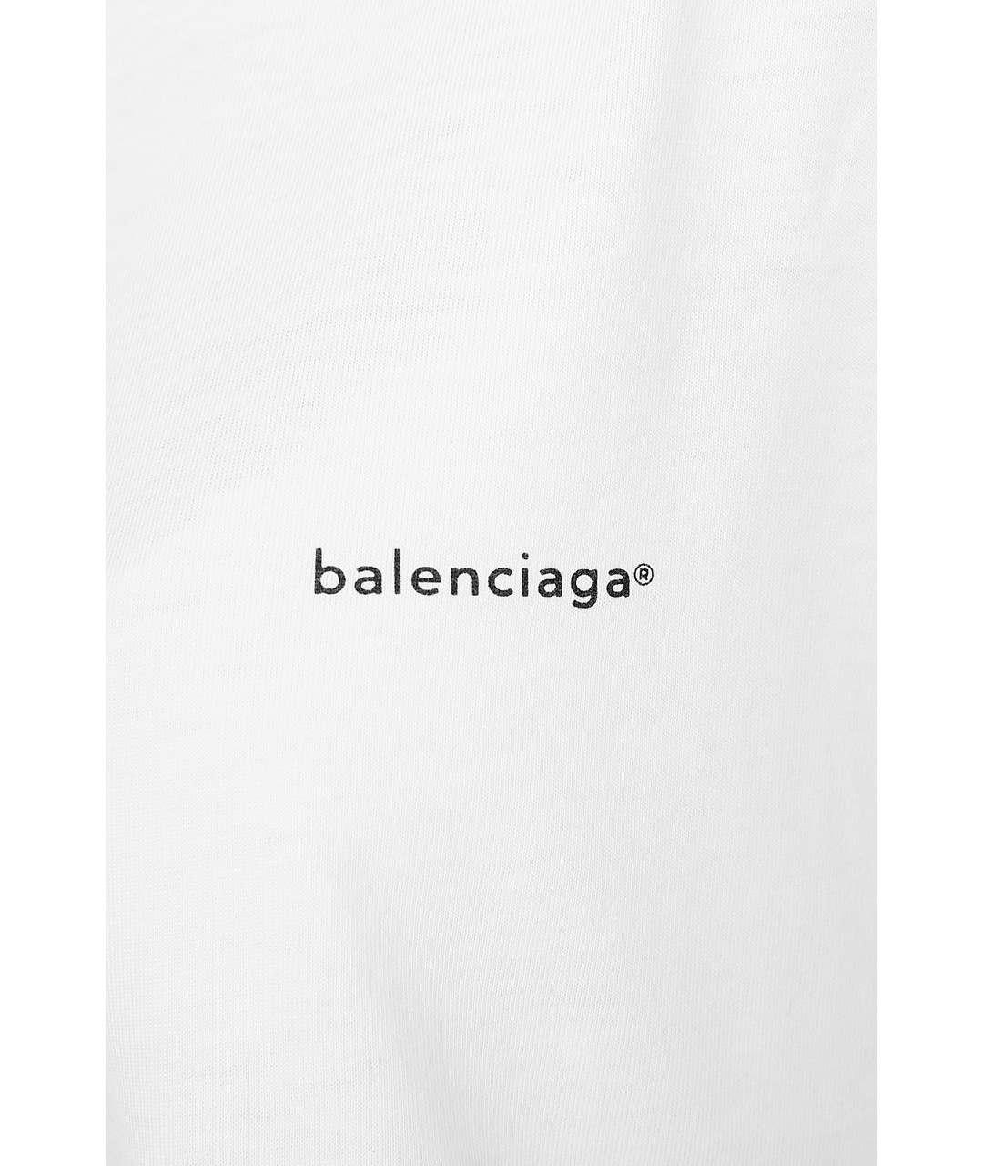 BALENCIAGA Белая хлопко-эластановая футболка, фото 4