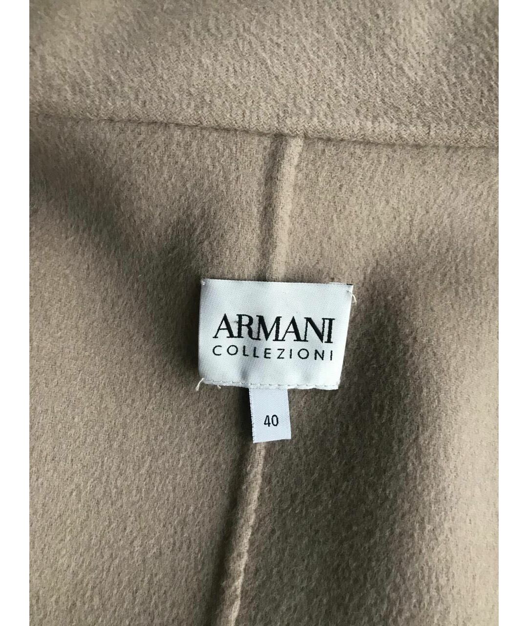 ARMANI COLLEZIONI Бежевое шерстяное пальто, фото 7