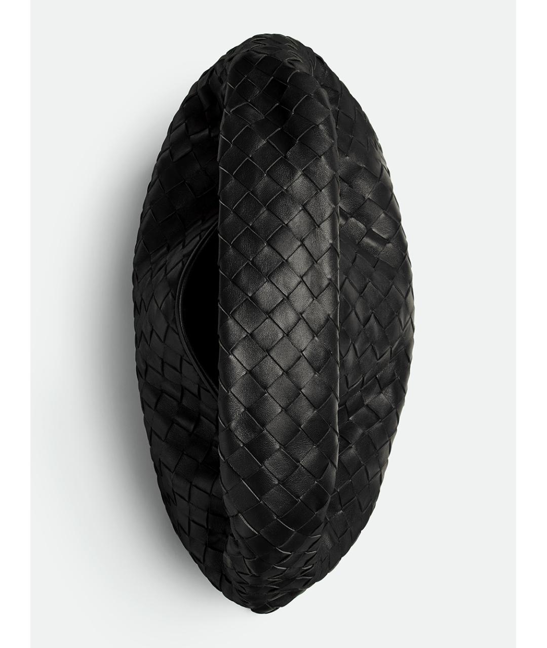 BOTTEGA VENETA Черная кожаная сумка через плечо, фото 2