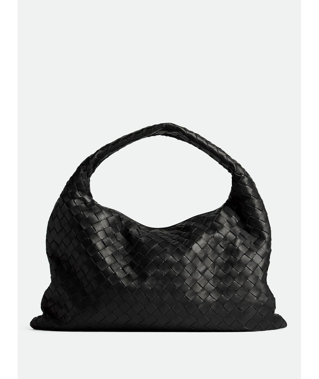 BOTTEGA VENETA Черная кожаная сумка через плечо, фото 3