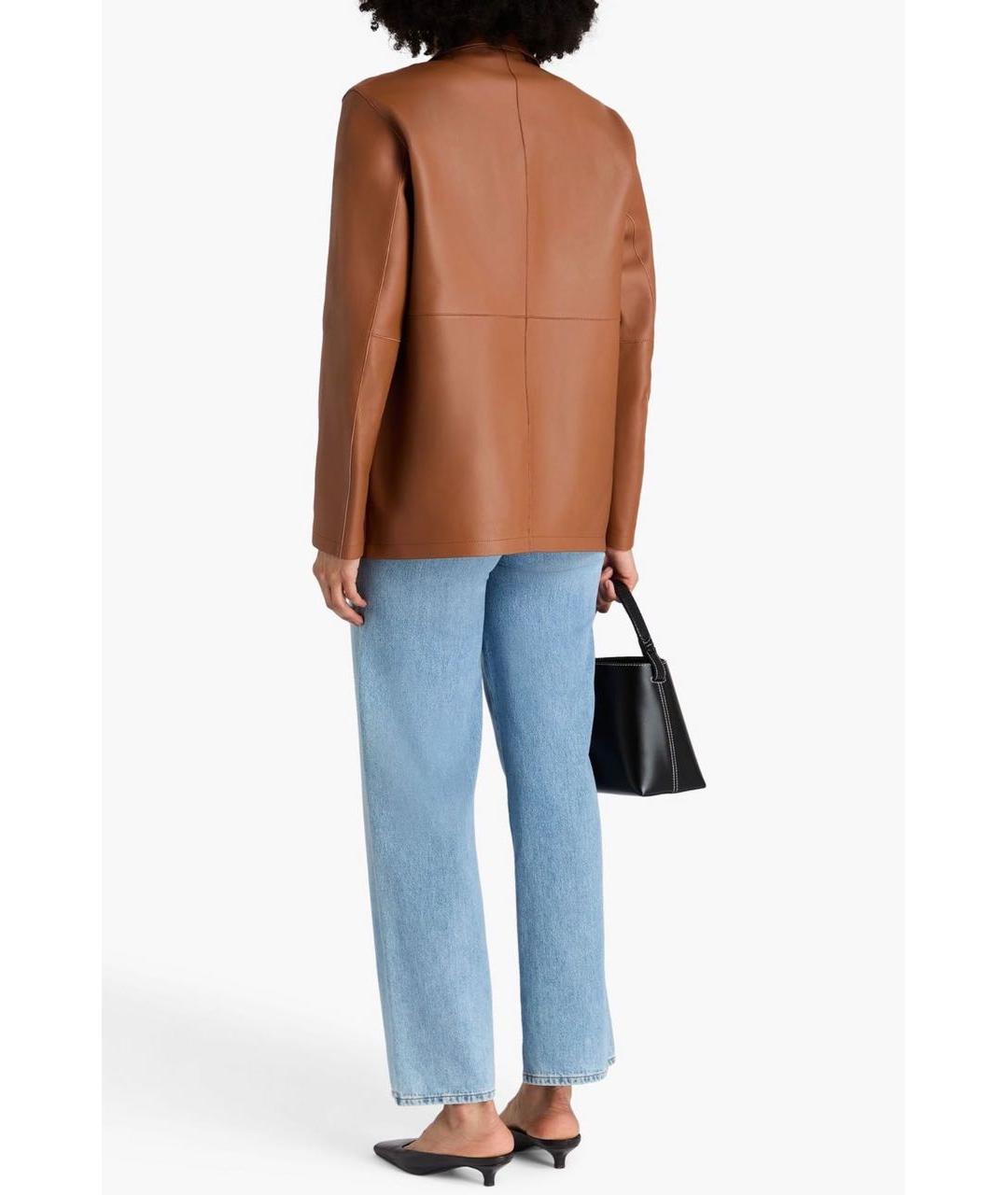 TOTEME Коричневая кожаная куртка, фото 6