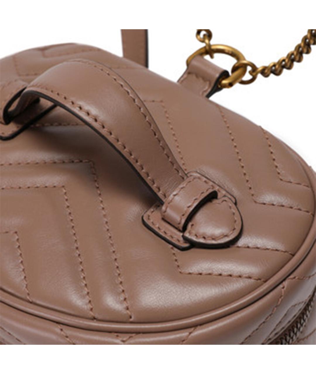 GUCCI Коричневая кожаная сумка через плечо, фото 2