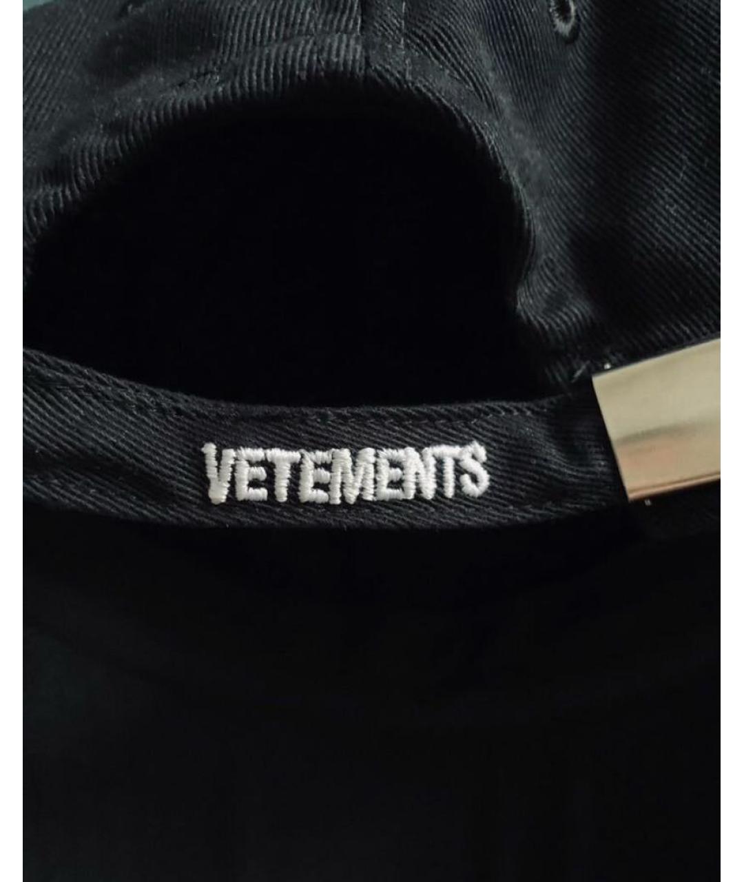 VETEMENTS Черная хлопковая кепка/бейсболка, фото 2